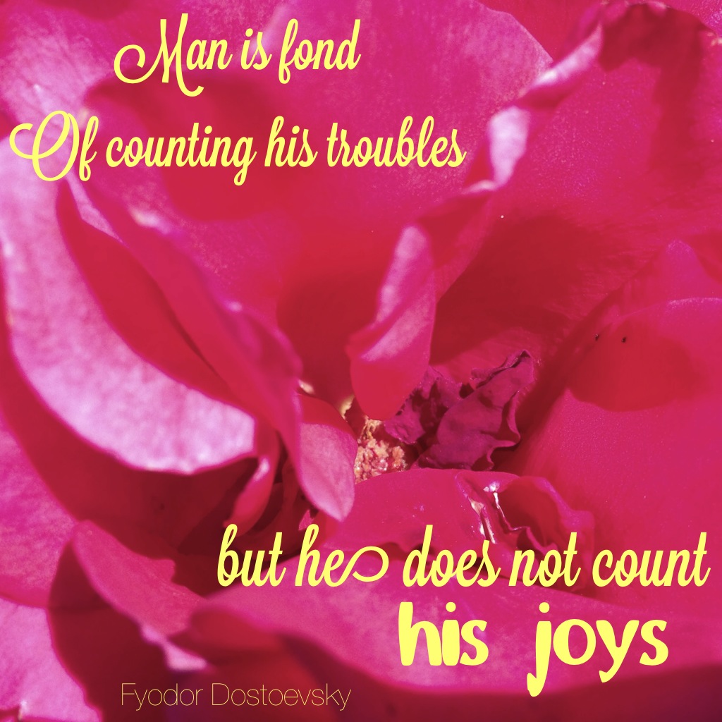 "If he counted them up as he ought to, he would see that every lot has enough happiness provided for it."